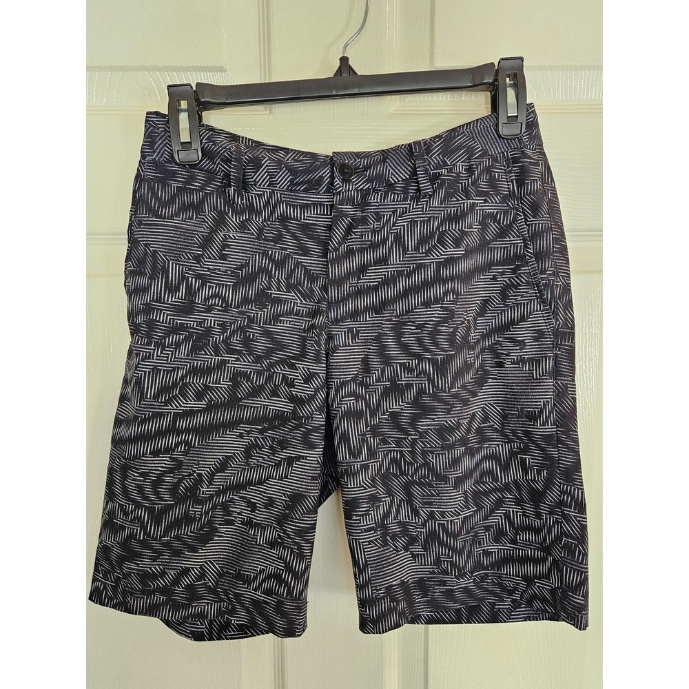 Nike Golf Dri-FIT Shorts Athletic Black White Pattern Kids Boy Girl Size M